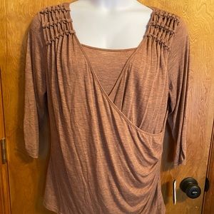 AGB Plus Size Woman's 2X Top, New with Tags, Peach